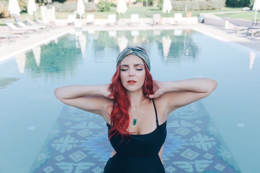 Bohemian Bunnie visits Italy with her favorite Beverly Swimwear suit